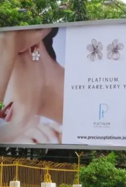 Skylight Media team setting up a high-traffic billboard for a new product launch.